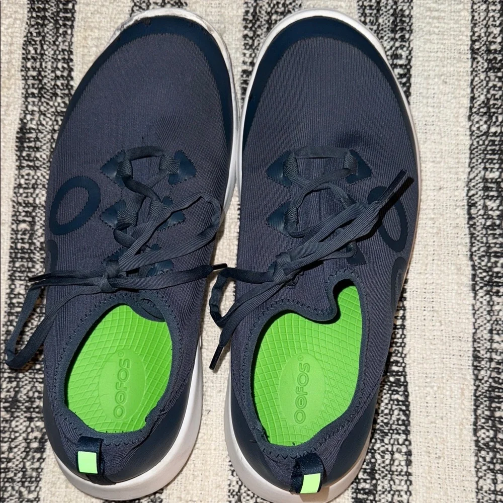 OOFOS Navy MODERN KNIT OOMG SNEAKERS MENS 11